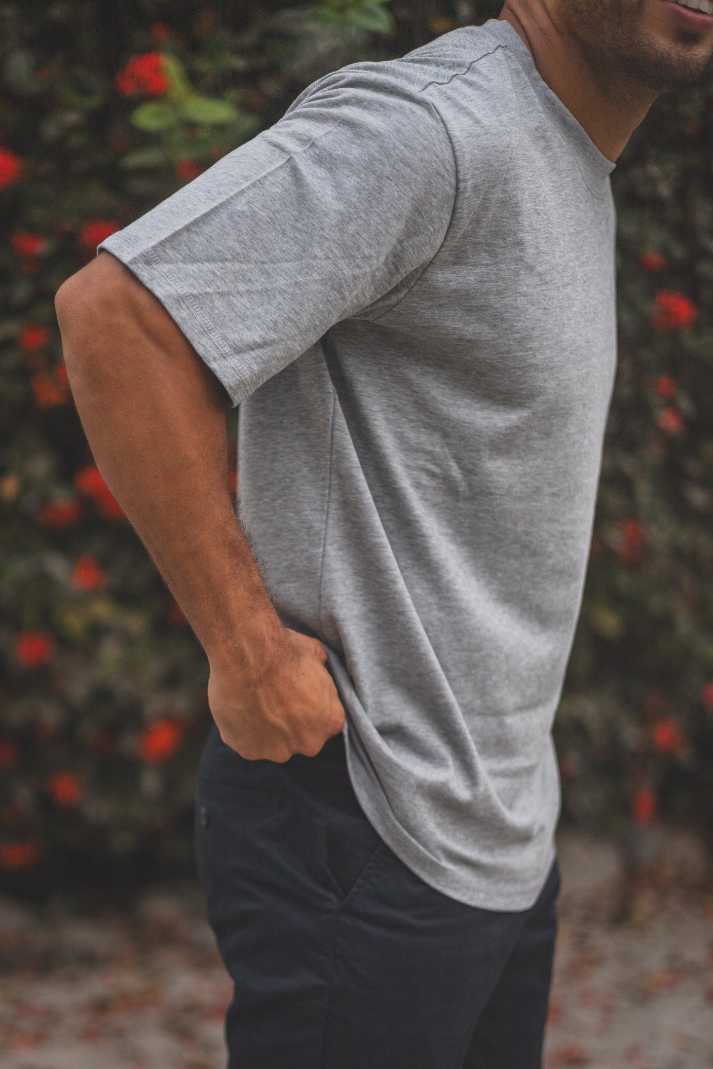 Core T-Shirt Loose Fit Heather Gray