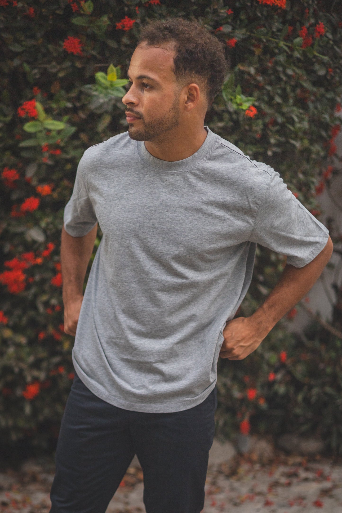 Core T-Shirt Loose Fit Heather Gray