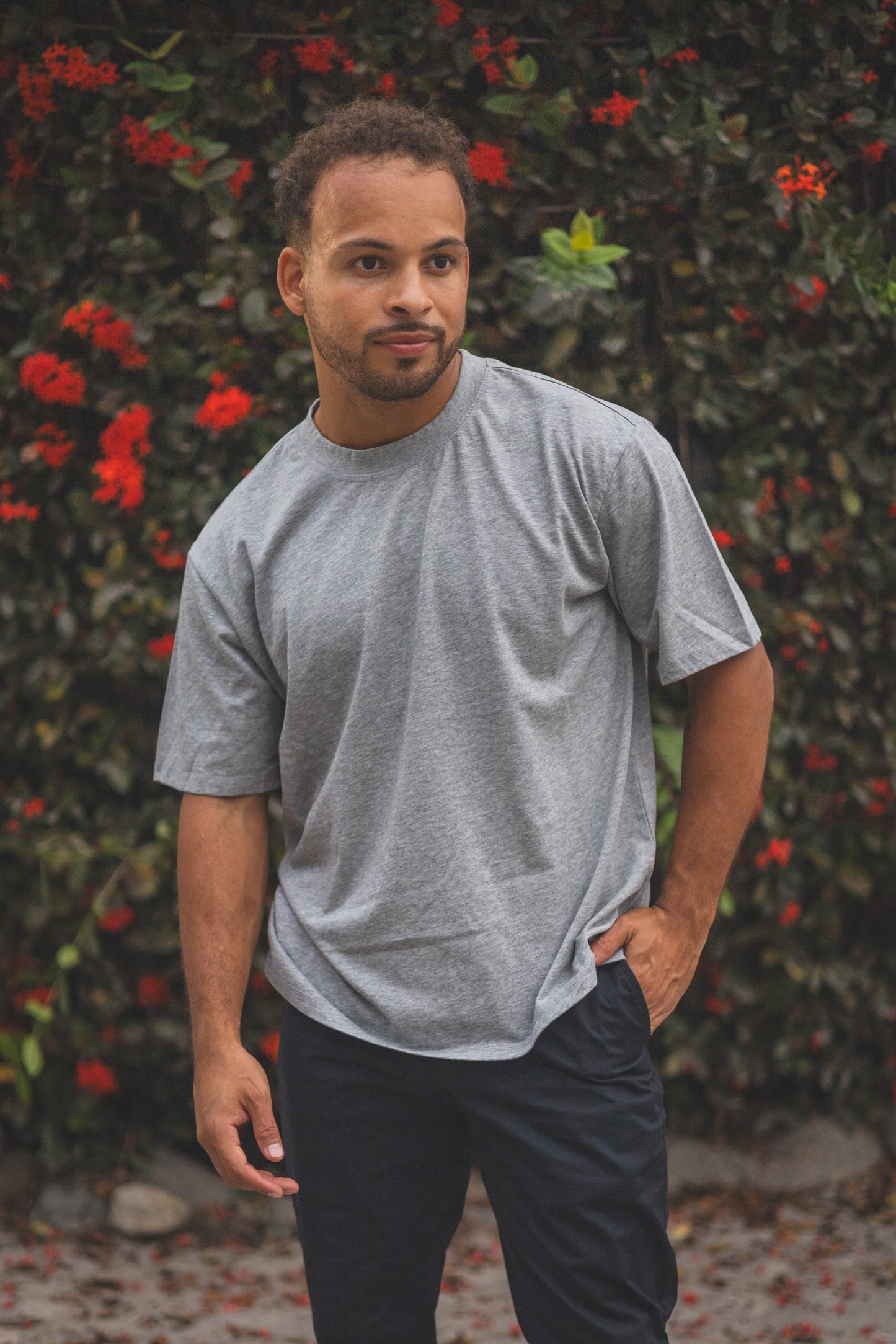 Core T-Shirt Loose Fit Heather Gray