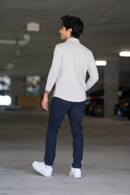 Garment Dyed Stretch Jeans Deep Sea